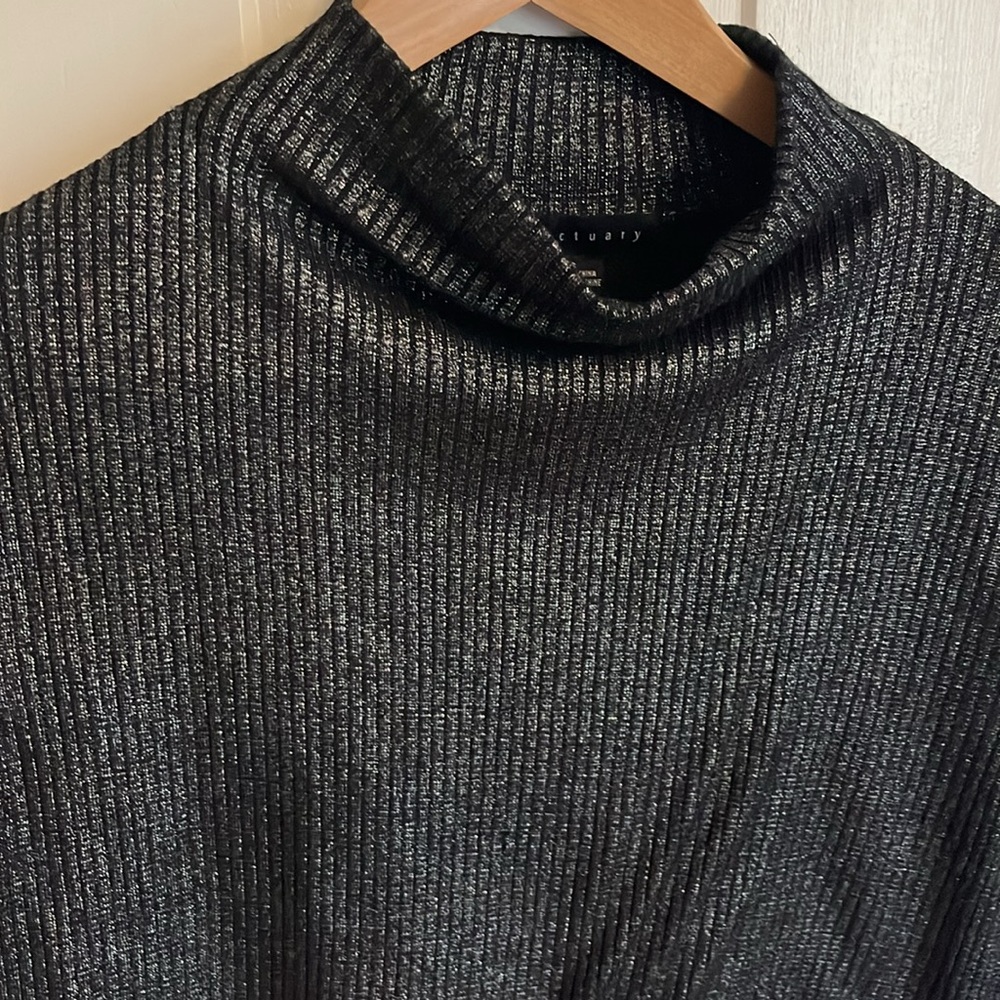 Anthropologie Sanctuary Metallic Sleeveless Mock Neck - Picture 2 of 4